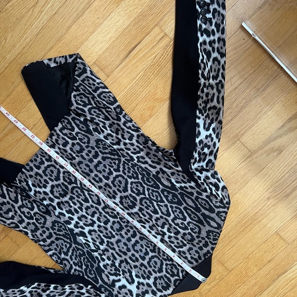 BCBG MAXAZRIA Leopard print Bowie tuxedo blazer - Picture 10 of 14